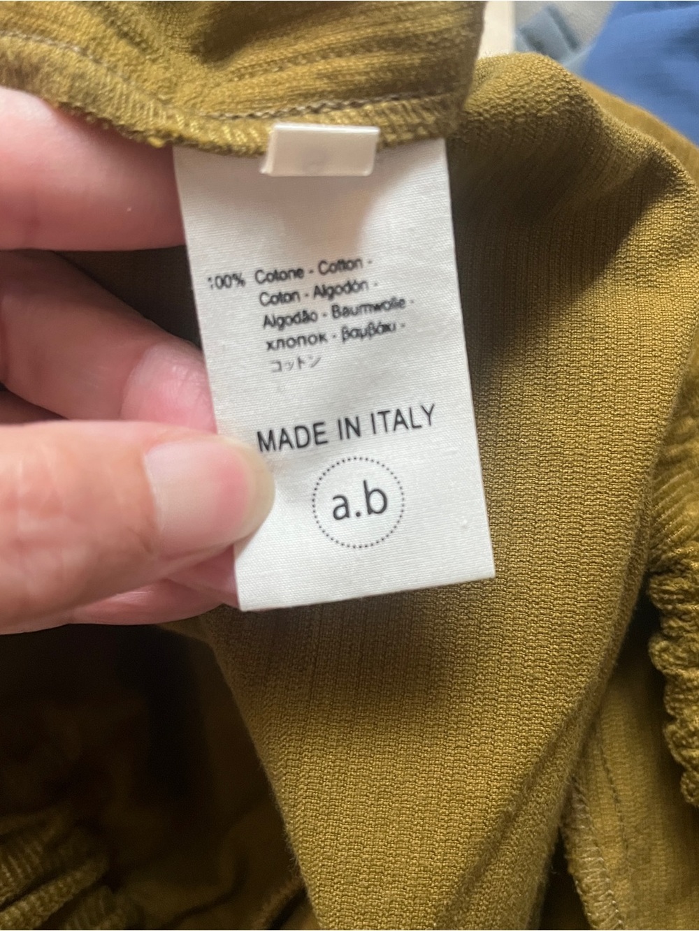 Apuntob 100% Cotton Mustard Yellow Corduroy Trousers Made in Italy Size S - Picture 6 of 11